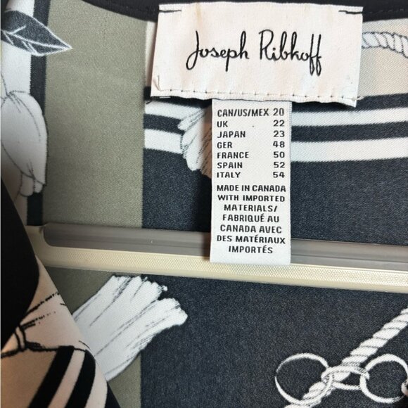 Joseph Ribkoff Green Mixed Media Blouse - Picture 6 of 12